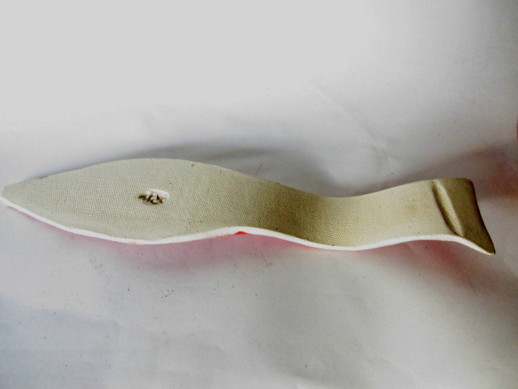 Pottery spoon rest. Ceramic spoon holder. Handmade. Unique design. Red with purple and brown flowers.