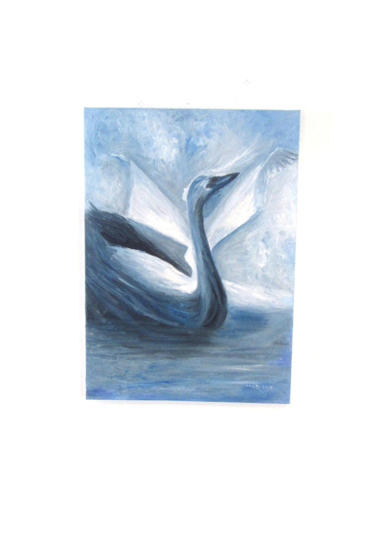Film art. Black swan movie. Swan lake ballet painting. Ballerina painting. Swan painting. Surreal painting. Oil on canvas.
