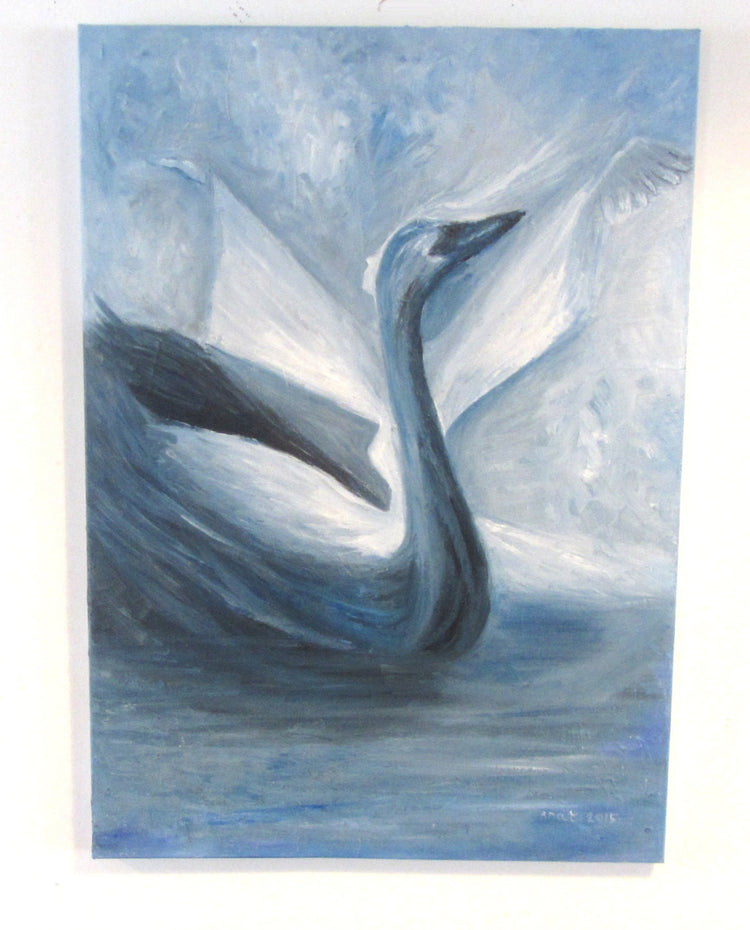 Film art. Black swan movie. Swan lake ballet painting. Ballerina painting. Swan painting. Surreal painting. Oil on canvas.