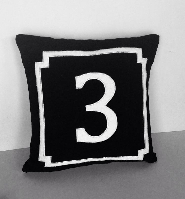 Graduation gift ideas, Monogram handmade gift Idea, Number gift pillows, Number Throw Pillow Decorative Throw Pillow Cover