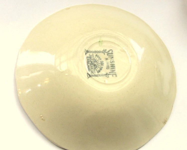 Tea cup and saucer. Floral china. Mid century ceramic. Gold trim. China dishes. Porcelain dish. Floral tea cup. J G Meakin. Sunshine series.