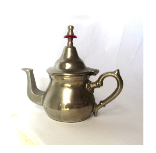 Vintage coffee pot. Middle eastern. Oriental decor. Silver teapot. Coffee kettle. Middle eastern decor. Brass copper silver plated kettle.