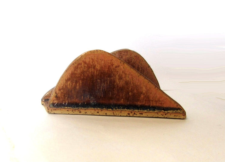 Farmhouse chic napkin holder. Letter holder. Napkin holder vintage. Mail holder. Holiday gift idea. Rustic ceramic napkin holder.