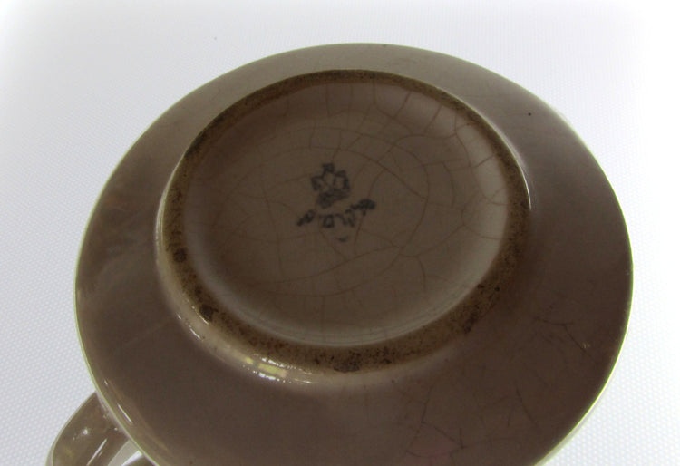 Old ceramic teapot. Mid century ceramic tea kettle. Small teapot. White teapot. Vintage.