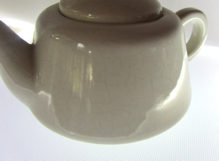 Old ceramic teapot. Mid century ceramic tea kettle. Small teapot. White teapot. Vintage.