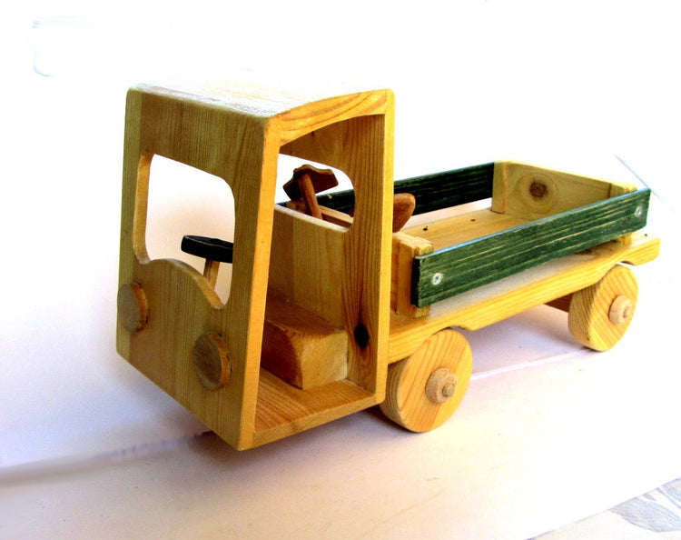 Plant holder. Plant stand. Gardening gift. Wood truck. Pick up truck. Natural wood plant stand. Gardner's pick up truck plant holder.
