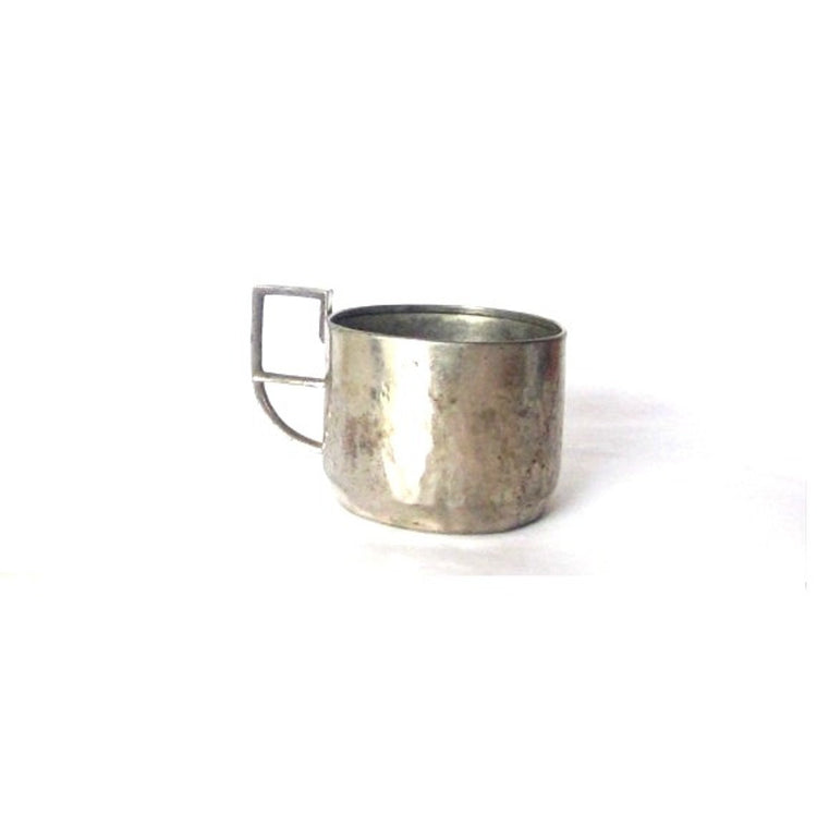 Glass holder. Vintage glass holder. Silver cup. Metal holder. Metal cup. Tea glass holder. Copper cup. Silver plated copper podstakannik.