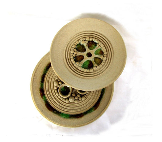 Pottery handmade. Hanging plates. Ceramic plates. Decorative plates. Pottery plates. Ceramic hanging brown plates. Holiday gift ideas.