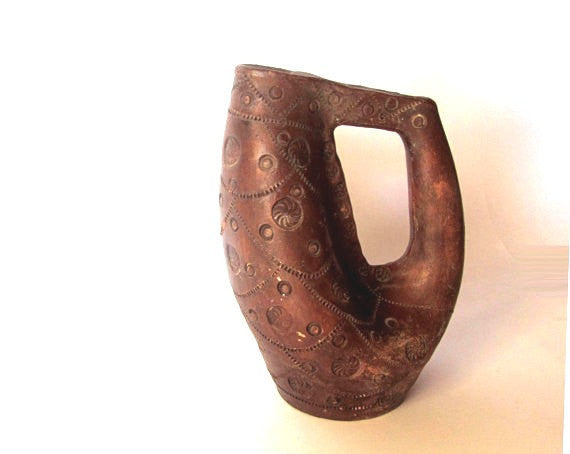 Pottery handmade. Vintage pitcher. Pottery pitcher. Ceramic pitcher. Pottery jug. Ceramic jug. Water jug. Farmhouse pottery.