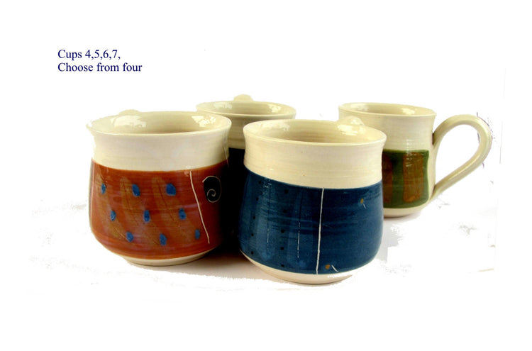 Ceramic cups. ceramic coffee cups. Pottery coffee cups. Ceramic coffee set. Pottery coffee set. Holiday gift ideas. Farmhouse chic.