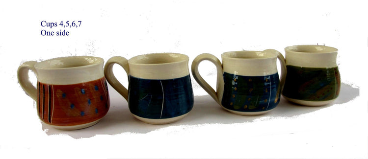 Ceramic cups. ceramic coffee cups. Pottery coffee cups. Ceramic coffee set. Pottery coffee set. Holiday gift ideas. Farmhouse chic.
