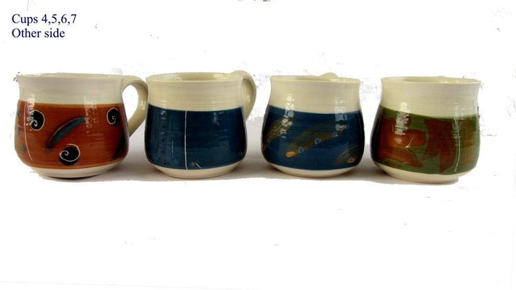 Ceramic cups. ceramic coffee cups. Pottery coffee cups. Ceramic coffee set. Pottery coffee set. Holiday gift ideas. Farmhouse chic.