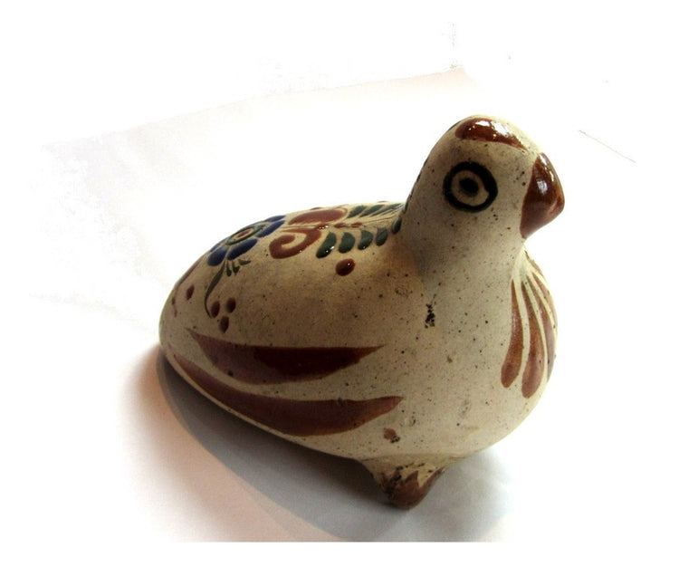 Ceramic bird. Pottery bird. Mexican pottery. Naive art. Hand painted pottery. Dove ornament. Ceramic dove. Tonala pottery. Tonala bird.