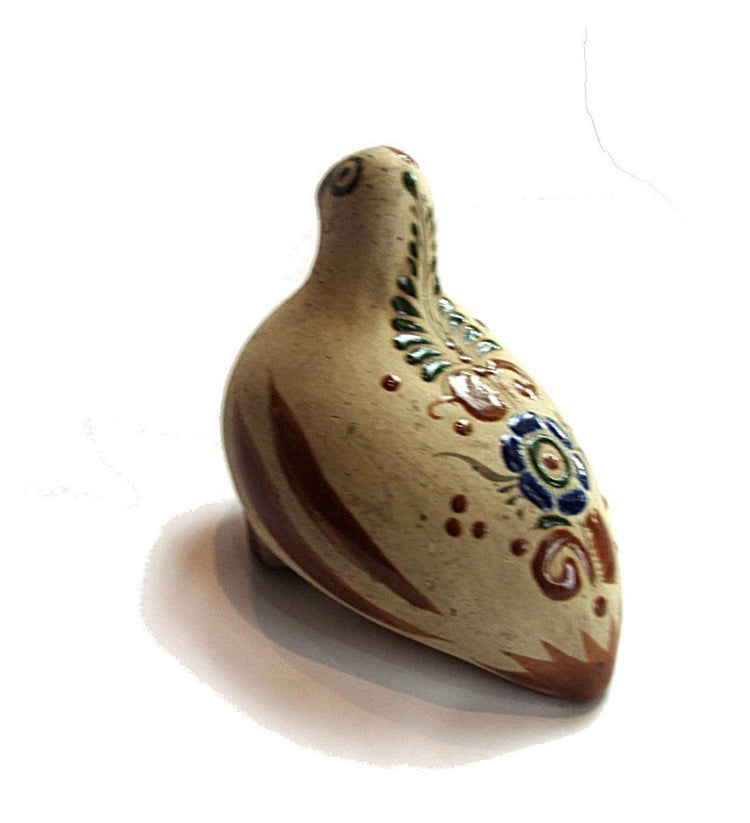 Ceramic bird. Pottery bird. Mexican pottery. Naive art. Hand painted pottery. Dove ornament. Ceramic dove. Tonala pottery. Tonala bird.