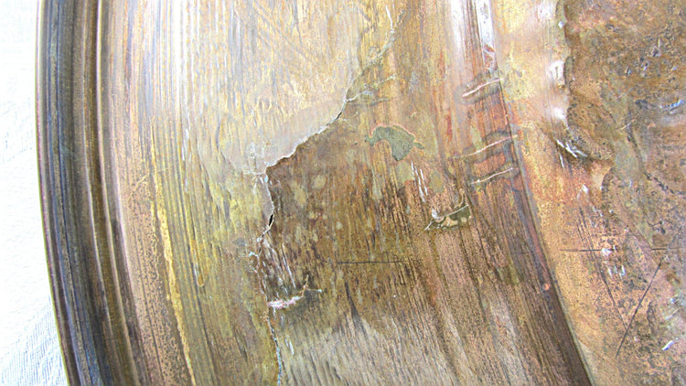 Decorative tray. Metal tray. Oriental decor. Copper wall decor. Verdigris patina. Large tray. Copper tray. Copper wall hanging. CIJ.