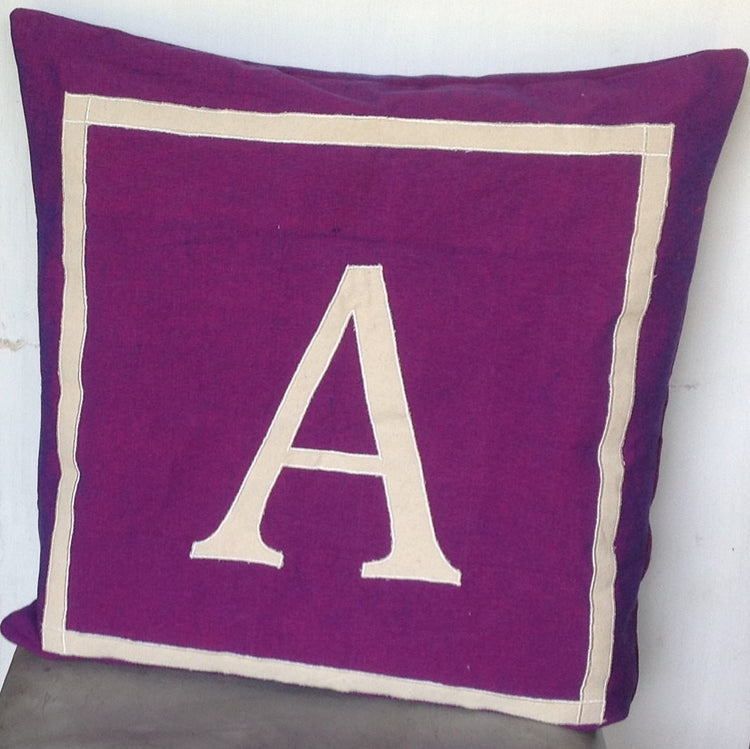30% OFF Euro Pillows Monogram Personalized monogramed 26 inch purple shams -customized letter cushion cover-floor cushions