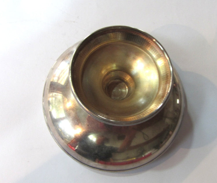 Vintage candy dish. Candy bowl. Trinket bowl. Pedestal bowl. Footed bowl. Pedestal dish. Silver plated copper candy bowl.