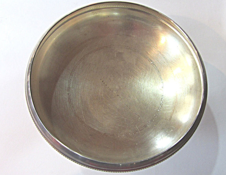 Vintage candy dish. Candy bowl. Trinket bowl. Pedestal bowl. Footed bowl. Pedestal dish. Silver plated copper candy bowl.