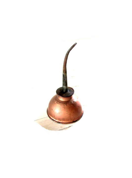 Oil can, Eagle oil can, railroad oil tin can, copper plated oil can, man cave decor, automobilia, vintage, made in USA