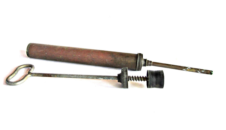 Old tool. Husband gift. Automobile. Automotive. Vintage car tools. Automobilia. Mechanic gifts. Mechanic tools. Brass grease gun and pump.
