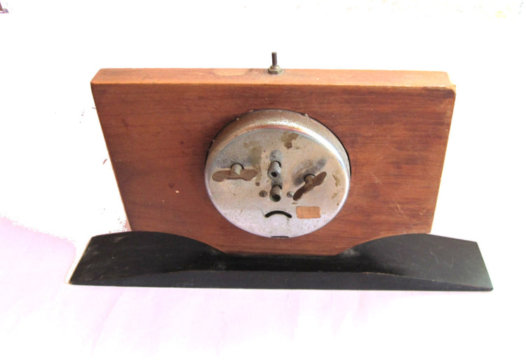 Antique clock. Vintage clock. Alarm clock. Wood clock. Vintage alarm clock. Mechanical clock. Wooden clock. Mid century clock. Working.