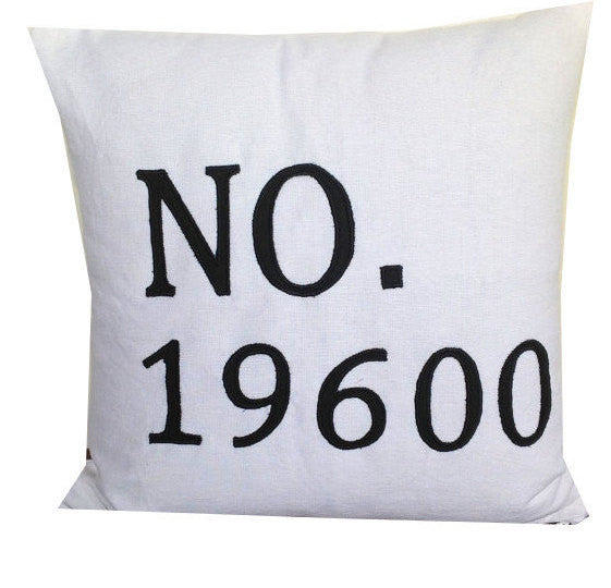 Throw pillows, House number AppliquÃ©d Pillow, Number pillows, House warming Gifts, 18x18, Made to order