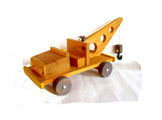 Wood toy. Wooden toy. Hand crafted wood. Toy truck. Boys holiday gift. Wood truck. Tow truck. Wooden toy truck. Wood toy truck.