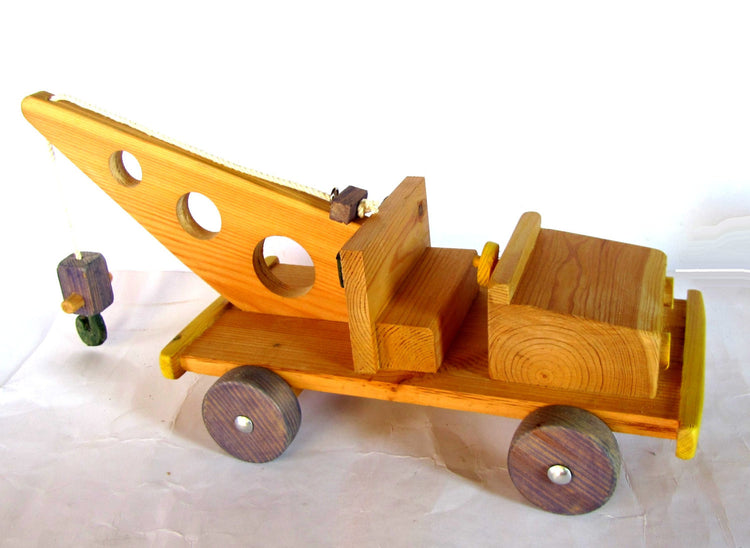 Wood toy. Wooden toy. Hand crafted wood. Toy truck. Boys holiday gift. Wood truck. Tow truck. Wooden toy truck. Wood toy truck.