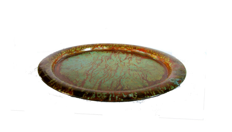 Copper gift. Decorative plate. Copper home decor. Copper plate. Copper patina. Small plate. Trinket plate. Small patina copper plate. CIJ.