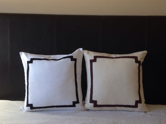 Border Pillows, Pillows with trims, Custom Border Pillows, Euro Border Pillow Cover,Pillows with borders,