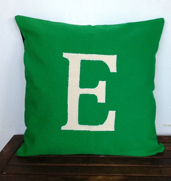 50% OFF Sale Monogram Pillows, Monogram Throw Pillows, Personalized Two sided Monogrammed & Color Block Pillows, Modern Decor