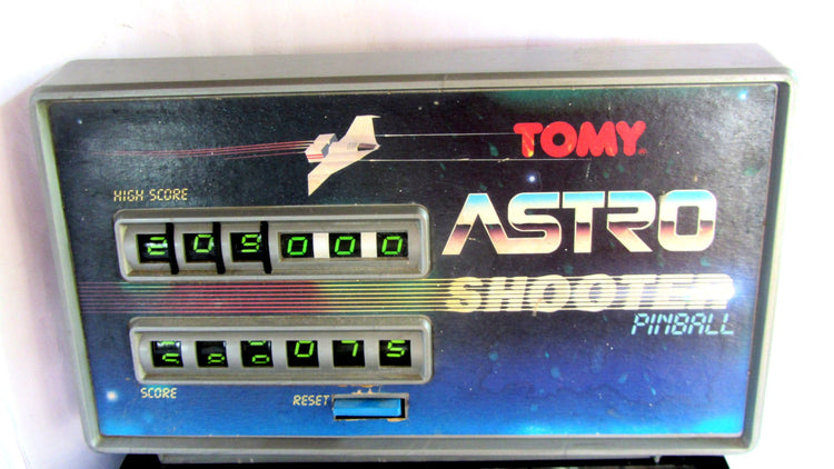 Vintage game. Electronic game. Japanese toys. Arcade. Arcade game. Pinball. Pinball game. Tabletop pinball machine. TOMY Astro Shooter.