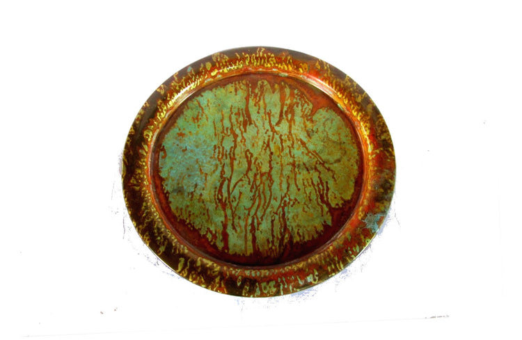 Copper gift. Decorative plate. Copper home decor. Copper plate. Copper patina. Small plate. Trinket plate. Small patina copper plate. CIJ.